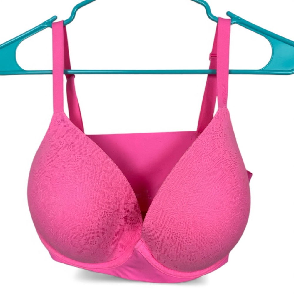 Aerie Smoothez Bra Plunge Neon Pink Size 36DD